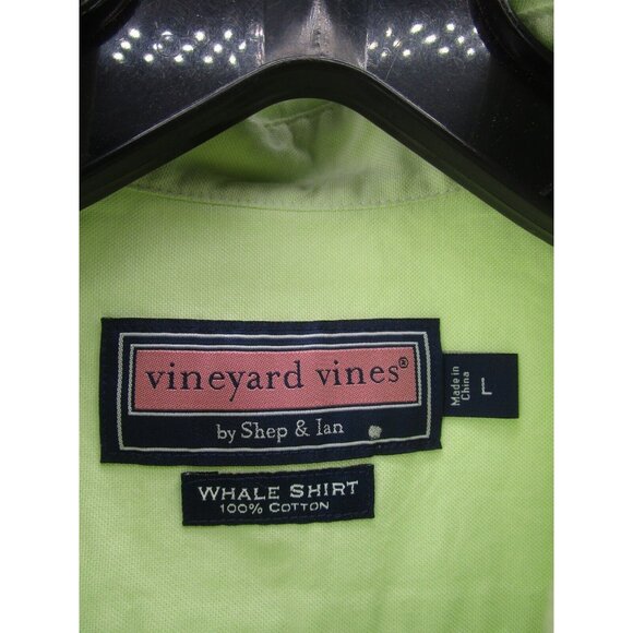 Vineyard Vines Shirt Large Button Up Whale Shirt Preppy Breathable - Picture 9 of 10